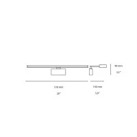 Ideal Lux Alma Led Wall Lamp with Fixed Horizontal Diffuser