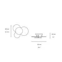 Ideal Lux Cloud Lampada da Parete o Soffitto Led a Forma di Nuvola