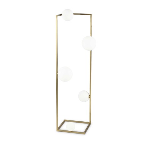 Ideal Lux Angolo Rectangular Floor Lamp with Spherical Diffusers