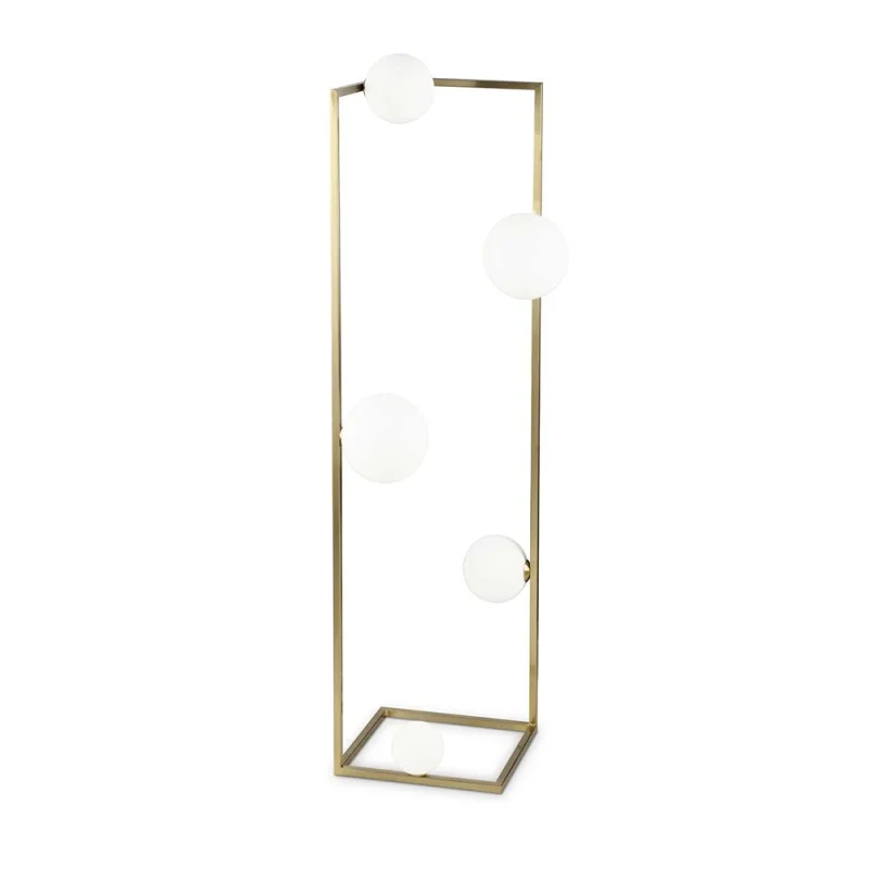 Ideal Lux Angolo Rectangular Floor Lamp with Spherical Diffusers Ideal Lux Angolo Rectangular Floor Lamp with Spherical Diffusers