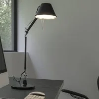 Artemide Tolomeo Table Lamp Black E27 Base 23 cm By Michele De