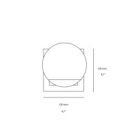Ideal Lux Angolo Lampada da Tavolo Quadrata con Diffusore a Sfera