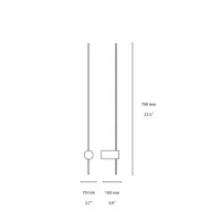 copy of Ideal Lux Colonna Minimal LED Floor Lamp in Metal