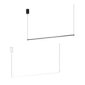 Ideal Lux Essence Minimal Horizontal Led Suspension Lamp in Aluminum