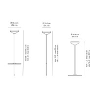 Zafferano Adjustable Floor Stand for Pina Lamps