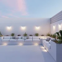 Beneito Faure Blis Wall or Ceiling Led Lamp for Outdoor