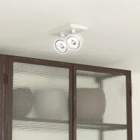 Ideal Lux Konig Ceiling Lamp with Adjustable Arm and Ring