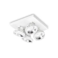 Ideal Lux Konig Ceiling Lamp with Adjustable Arm and Ring