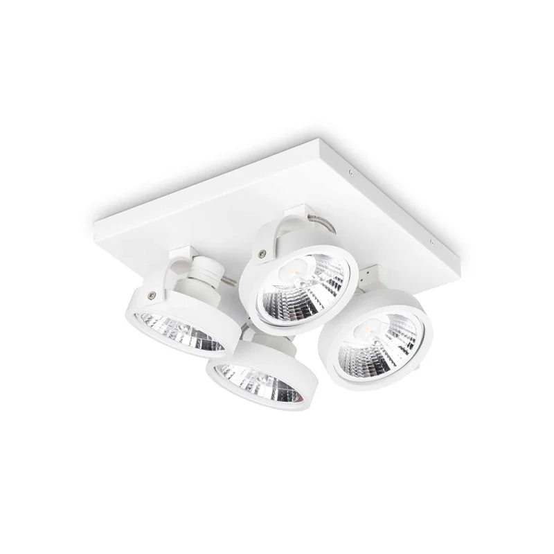 Ideal Lux Konig Ceiling Lamp with Adjustable Arm and Ring Ideal Lux Konig Ceiling Lamp with Adjustable Arm and Ring