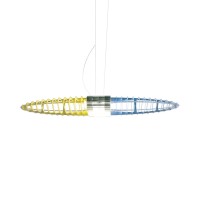 Luceplan Titania Lampada da Sospensione Storica con Filtri Colorati