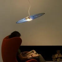 Luceplan Titania Lampada da Sospensione Storica con Filtri Colorati Luceplan Titania Lampada da Sospensione Storica con Filtri Colorati