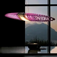 copy of Luceplan Titania Historical Suspension Lamp with Colored Filters
