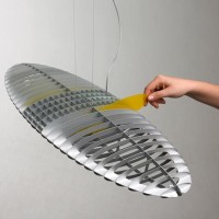 copy of Luceplan Titania Historical Suspension Lamp with Colored Filters