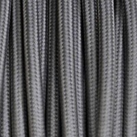 Cavo Elettrico 2X o 3X 10 metri tondo in Tessuto Colore Grigio