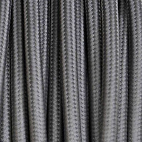 Cavo Elettrico 2X o 3X 10 metri tondo in Tessuto Colore Grigio