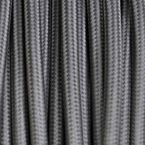 Cavo Elettrico 2X o 3X 10 metri tondo in Tessuto Colore Grigio