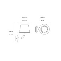 Zafferano Poldina 230V Wall Lamp E27 for Outdoor