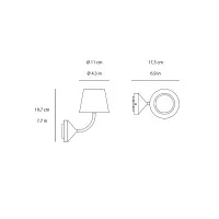 Zafferano Poldina 230V Lampada LED da Parete per Esterno