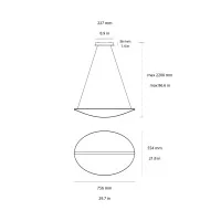 Stilnovo Diphy L76 Curved Suspension Lamp