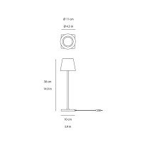 Zafferano Poldina 230V LED Table Lamp with Cable
