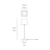 Zafferano Poldina 230V E27 Table Lamp with Cable