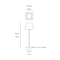 Zafferano Poldina 230V E27 Table Lamp with Cable