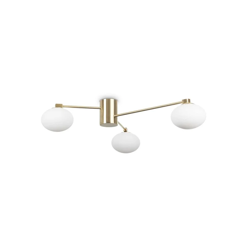 Ideal Lux Hermes Elegant Ceiling Lamp with Blown Glass Diffusers Ideal Lux Hermes Elegant Ceiling Lamp with Blown Glass Diffusers