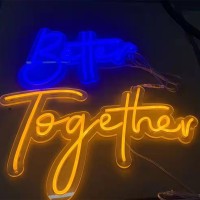 Bright Colored Neon Sign BETTER TOGETHER