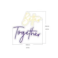 Bright Colored Neon Sign BETTER TOGETHER