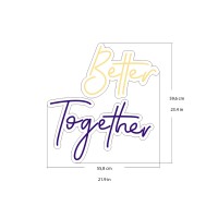 Insegna Luminosa Colorata al Neon BETTER TOGETHER