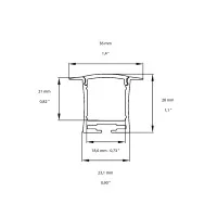 Lampo Recessed Profile with Springs 2 Meters For LED Strips