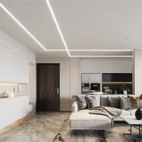 Lampo Profilo ad Incasso con Molle 2 Metri Per Strisce LED