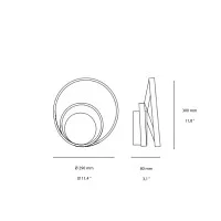 Ideal Lux Oz Wall Led Spiral Lamp Dimmable or With Switch