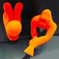Qeeboo Kong XS Velvet Gorilla LED da Tavolo in Velluto