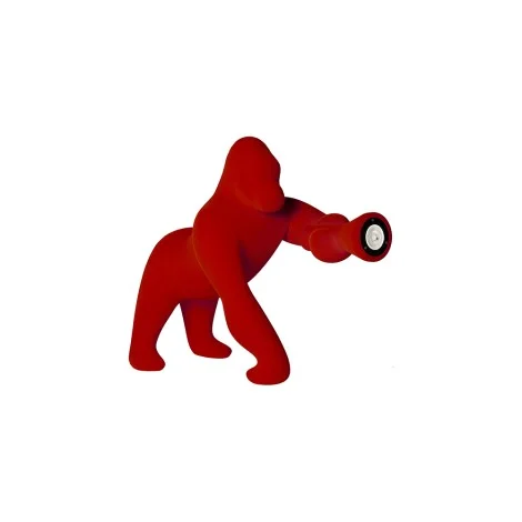 Qeeboo Kong XS Velvet Gorilla LED Table Lamp for Indoor