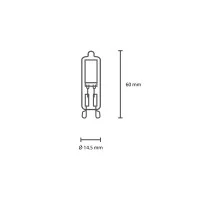 Duralamp Lampadina Bispina G9 DECO LED 2.2W 2700K in Vetro Duralamp Lampadina Bispina G9 DECO LED 2.2W 2700K in Vetro