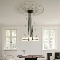 Astep Model 2109/20 Suspension Lamp with Blown Glass Spheres