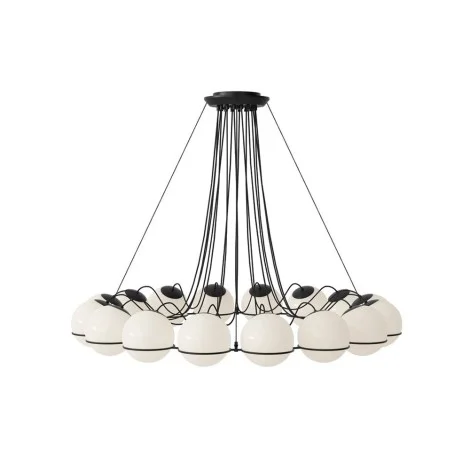 Astep Model 2109/20 Suspension Lamp with Blown Glass Spheres