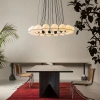 Astep Modello 2109/20 Lampada da Sospensione Sfere in Vetro Soffiato Astep Modello 2109/20 Lampada da Sospensione Sfere in Vetro Soffiato