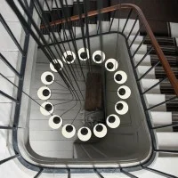 Astep Model 2109/20 Suspension Lamp with Blown Glass Spheres