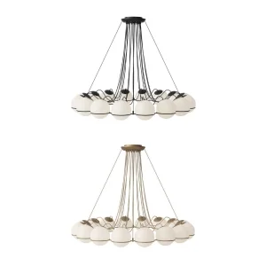 Astep Model 2109/20 Suspension Lamp with Blown Glass Spheres