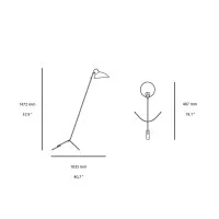 Astep VV Cinquanta Elegant Floor Lamp with Adjustable Reflector