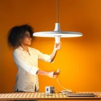 Martinelli Luce Avro Suspension Lamp with Schuko Socket Martinelli Luce Avro Suspension Lamp with Schuko Socket