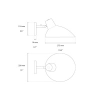 Astep VV Cinquanta Design Wall Lamp with Adjustable Reflector