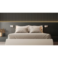 Beneito Faure Beam 230V LED 5W 2700K 380lm Dimmer 2x USB Lampada da Parete Regolabile Bianco