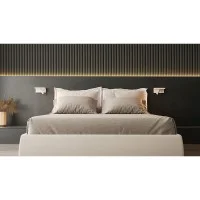 Beneito Faure Beam 230V LED 5W 2700K 380lm Dimmer 2x USB Lampada da Parete Regolabile Bianco
