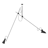 Astep VV Cinquanta Elegant Suspension Lamp with Adjustable Arms