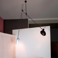 Astep VV Cinquanta Elegant Suspension Lamp with Adjustable Arms