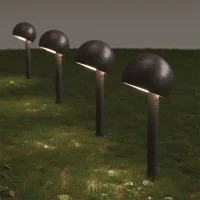 Oluce OTTO Lampada Led da Terra Regolabile per Esterno