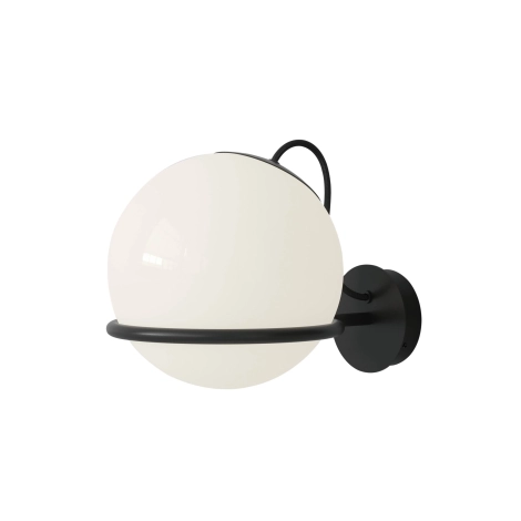Astep Model 238/1 Elegant Wall Lamp with Blown Glass Sphere Diffuser